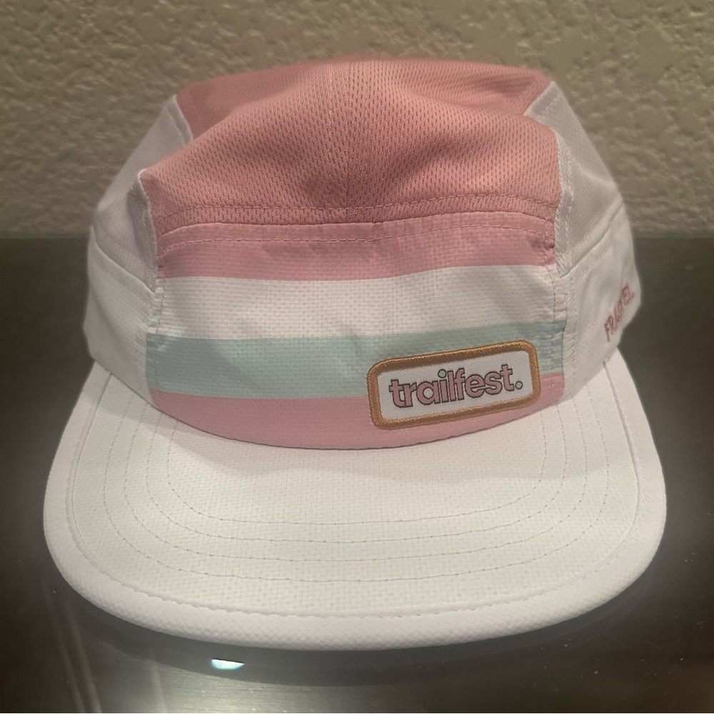 Fractel Pink White Mammoth Trailfest Running Cap - Limited Edition